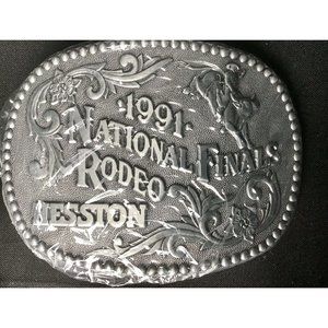 1991 HESSTON National Finals Rodeo. BELT BUCKLE Adult Sealed